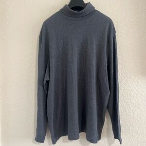 Men's Gray Mock Turtle Neck Long Sleeve Shirt XXL